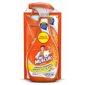Quitagrasa líquido MR MUSCULO Gatillo + Repuesto (1000 ml)