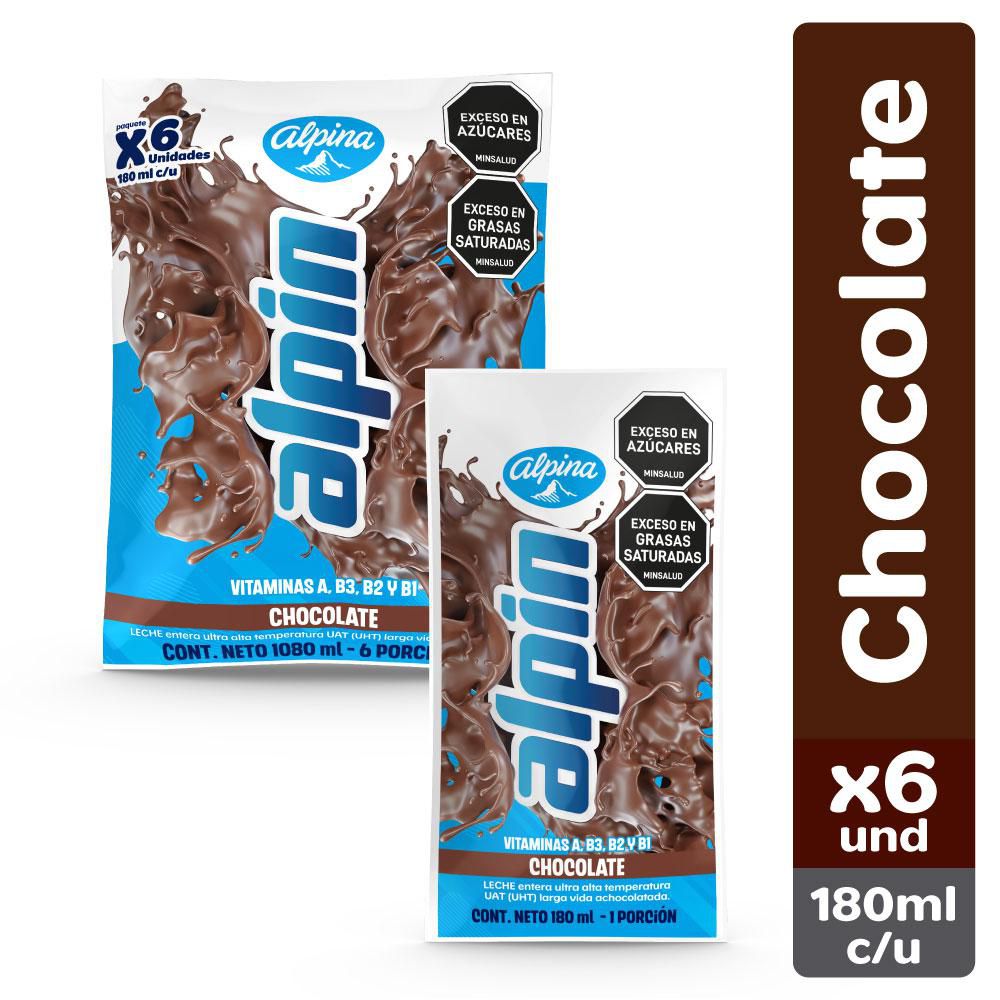 Alpin chocolate ALPINA bolsa x6und 180ml (1080  ml) img #1