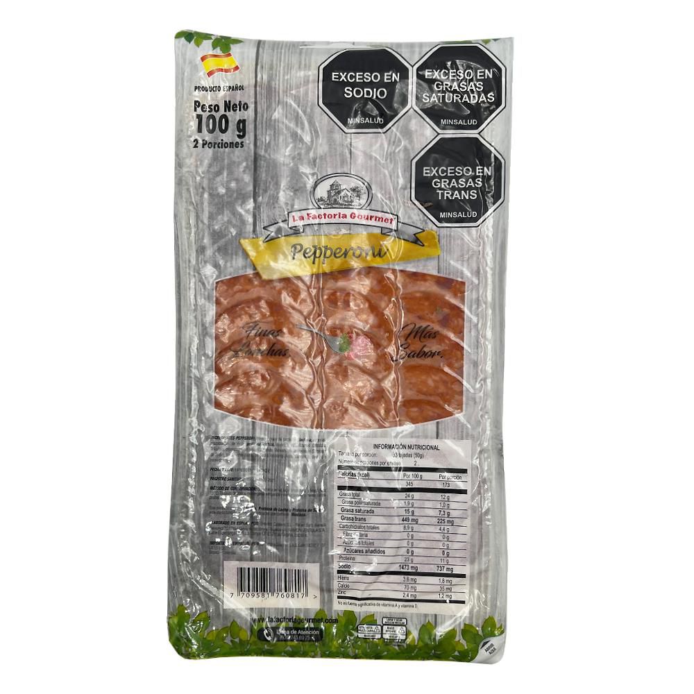 Pepperoni LA FACTORIA GOURMET finas lonchas (100  gr) img #1