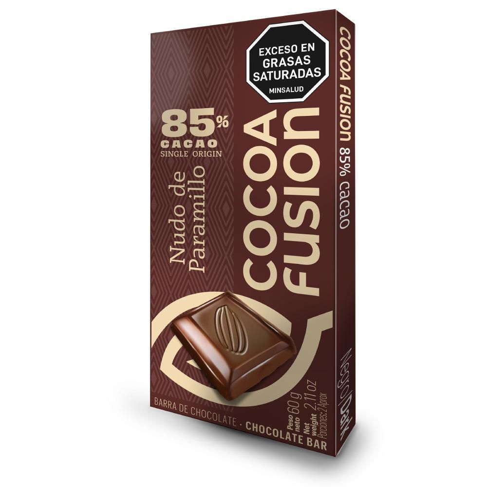 Barra de chocolate cocoa fusion MOUNTAIN FOOD Nudo de Paramillo 85% cacao (60  gr) img #1