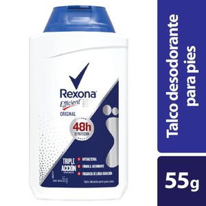 Talco para pies REXONA EFFICIEN triple acción (55 gr)