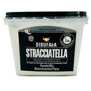 Queso de búfala DIBUFALA stracciatella (500 gr)