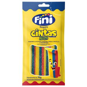 Cintas ácidas FINI sabor plátano, fresa y frambuesa (70 gr)