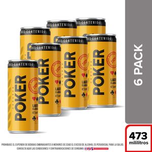 Cerveza POKER six pack (2838 ml)