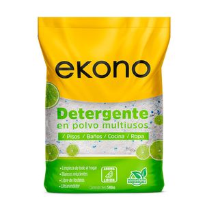 Detergente en polvo EKONO multiusos aroma limón (5000 gr)