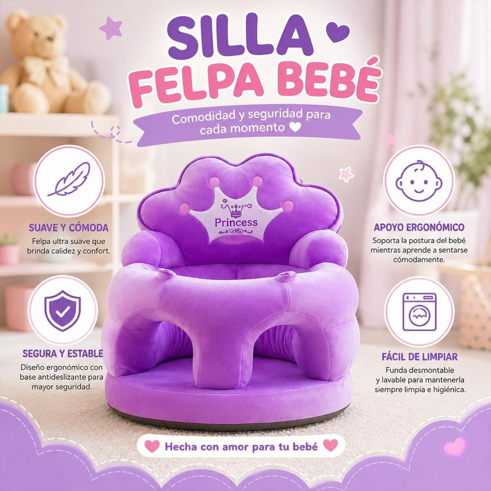 Cojin Sillon Bebe Version Grande Para Niñas img #3