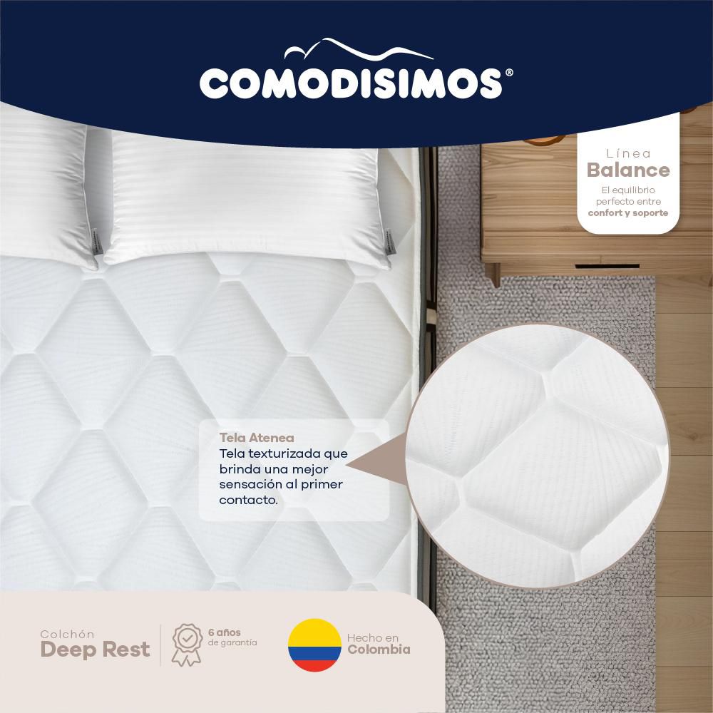 Colchon COMODISIMOS Doble (140 x 190 cm) Deep Rest Resortado Suave img #5