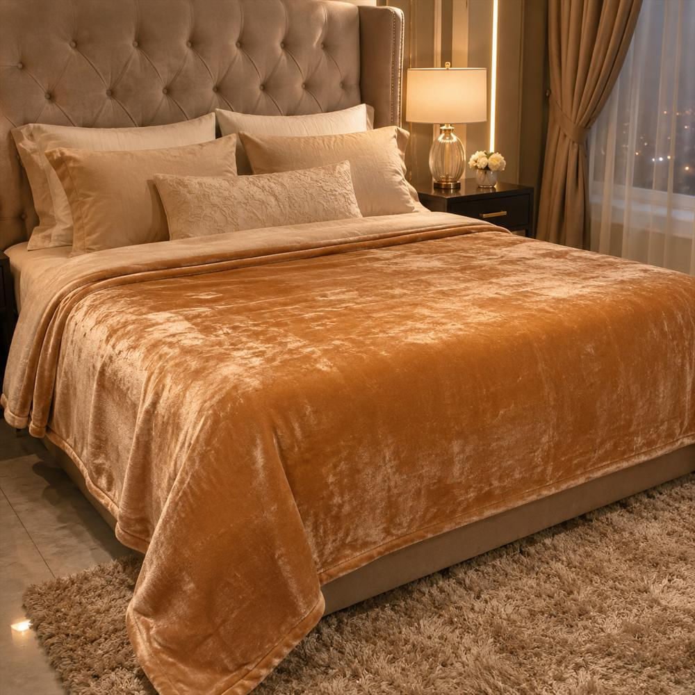 Cobija King Unicolor Beige img #2