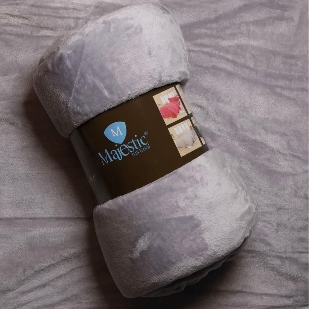 Cobija King Unicolor Gris Claro img #1