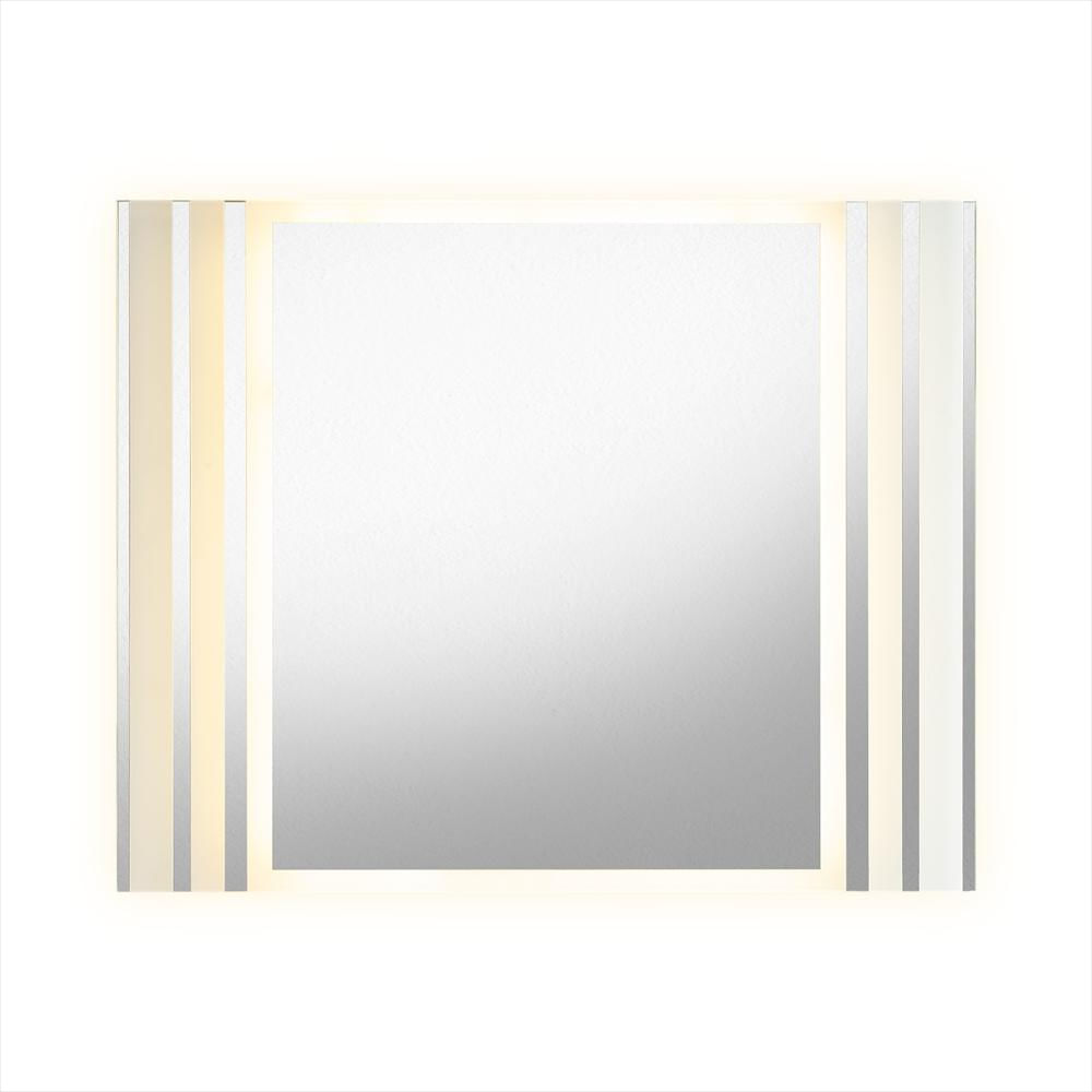 Espejo De Baño Led Apolo Plateado 100X80cm Rectangular Con Sandblasting img #1