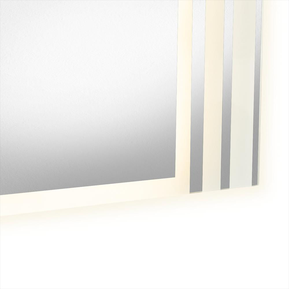 Espejo De Baño Led Apolo Plateado 100X80cm Rectangular Con Sandblasting img #3