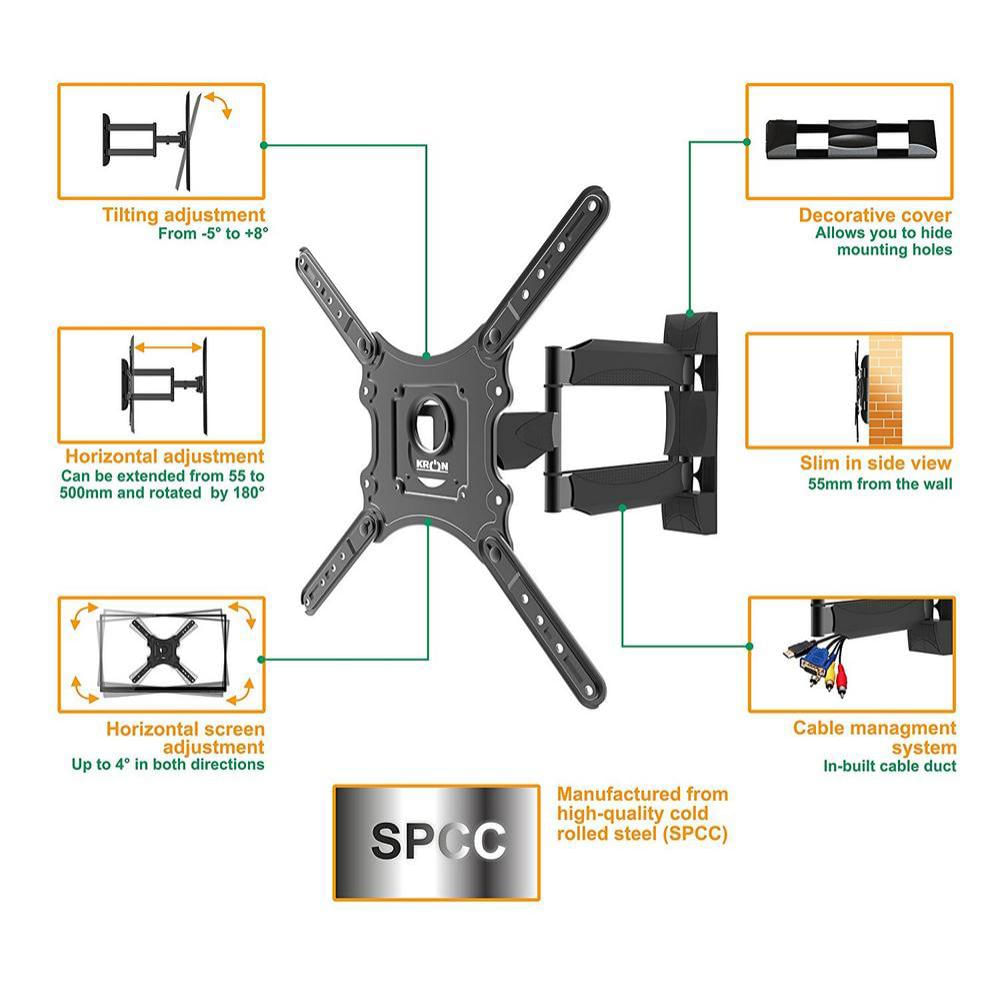 Soporte Para Tv de 32 a 55 Pulgadas North Bayou - Negro img #2