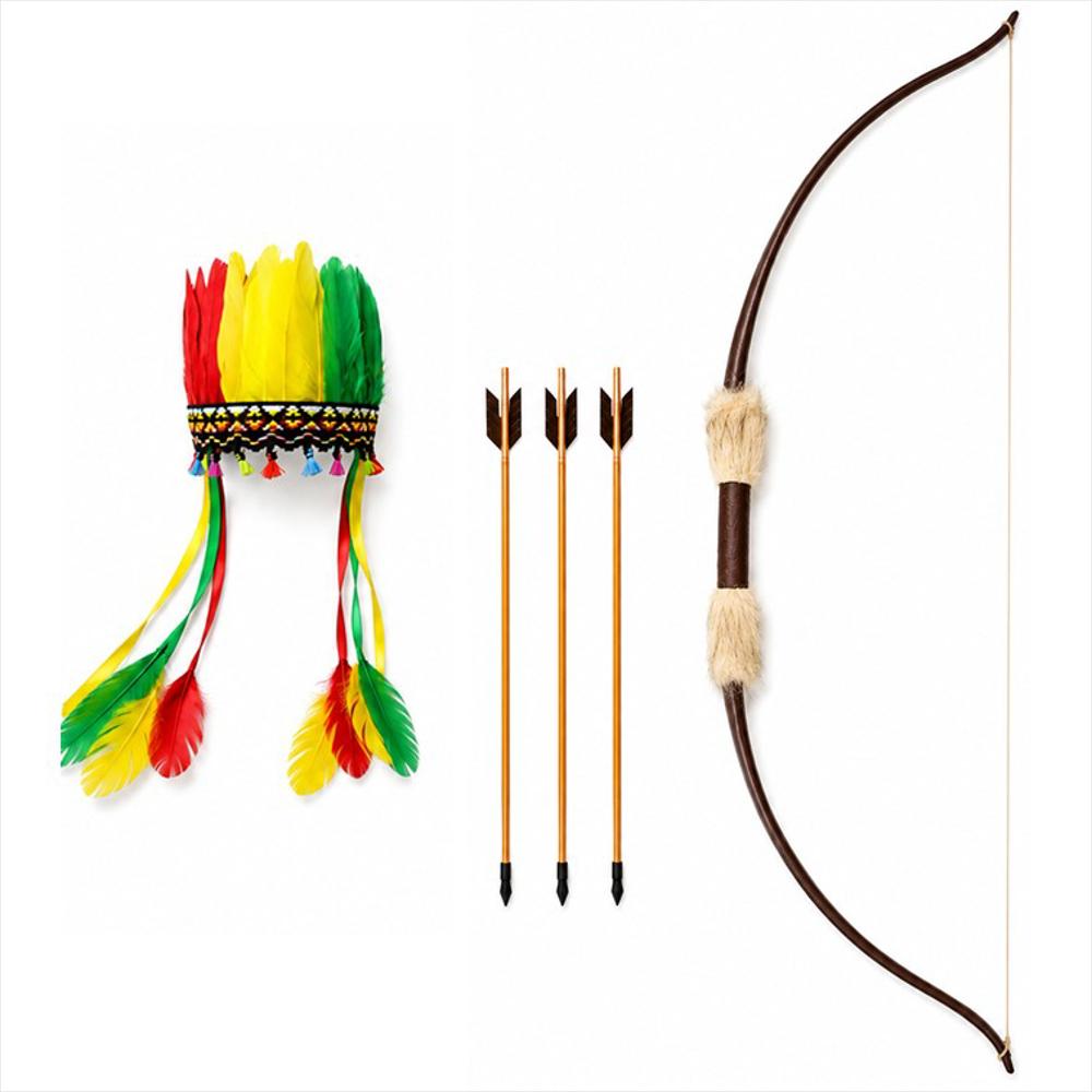 Kit Accesorios Disfraz Indio Apache Arco Flecha Amazonas img #1