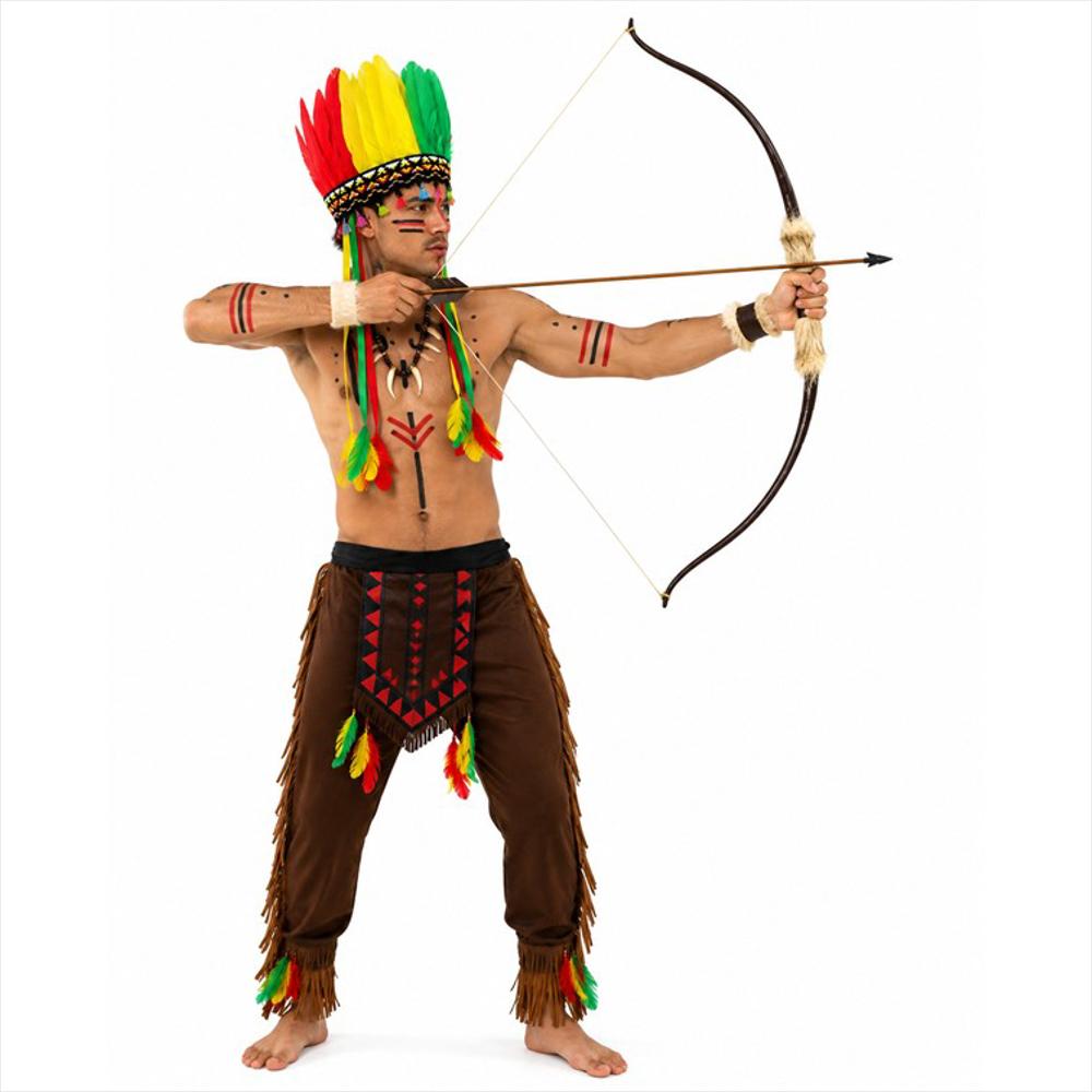 Kit Accesorios Disfraz Indio Apache Arco Flecha Amazonas img #2