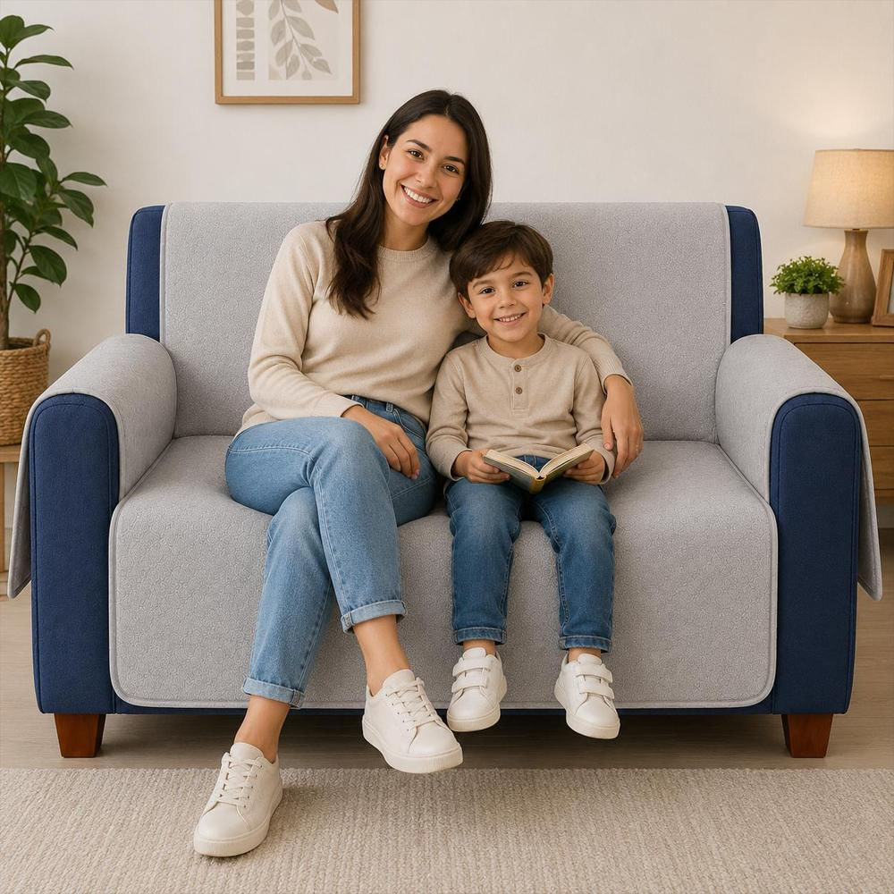 Forro Protector Sofa 2 Puestos Gris img #5