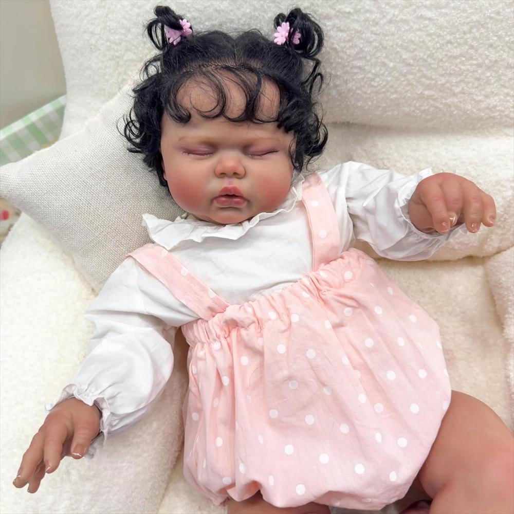 Muñeca Bebé Reborn Afro De 60 Cm img #2