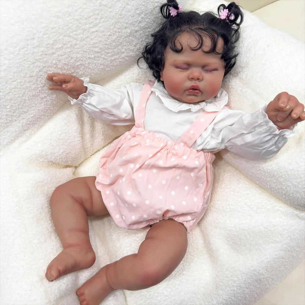 Muñeca Bebé Reborn Afro De 60 Cm img #4