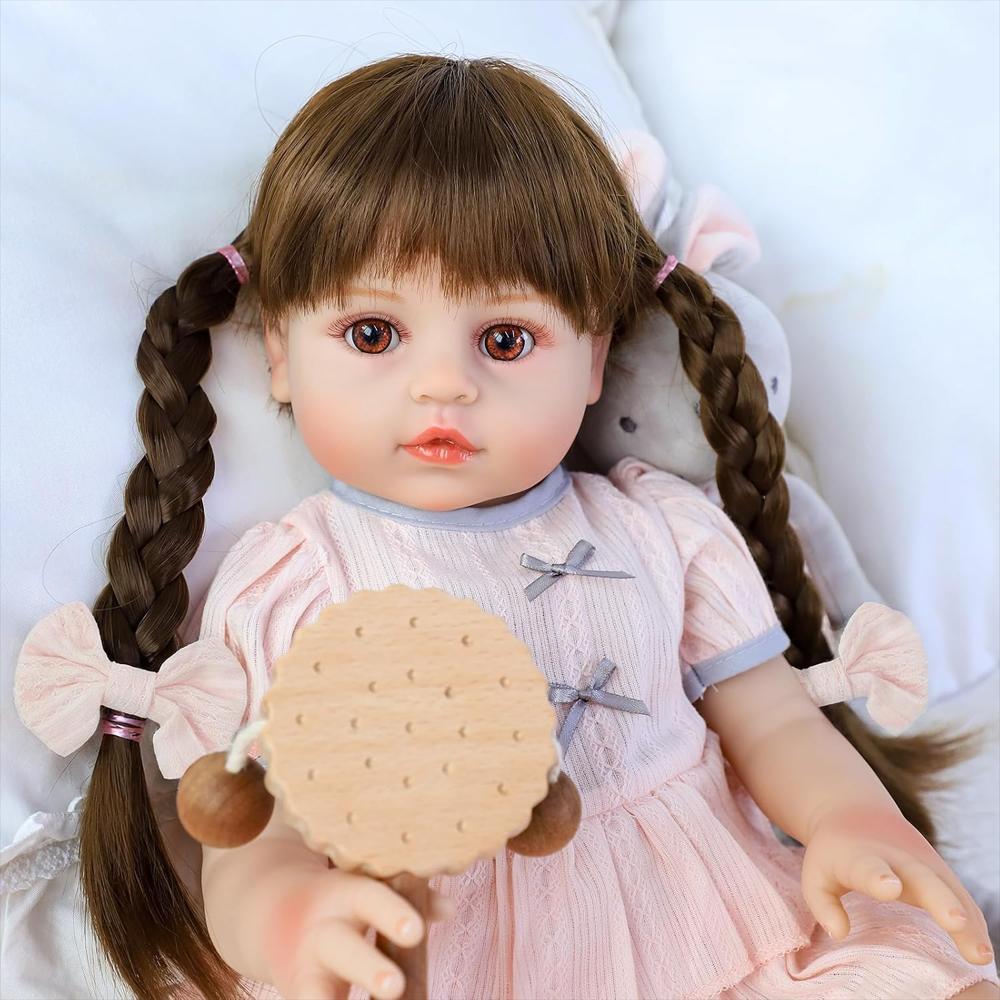 Muñeca Bebé Reborn Cabello Largo img #4