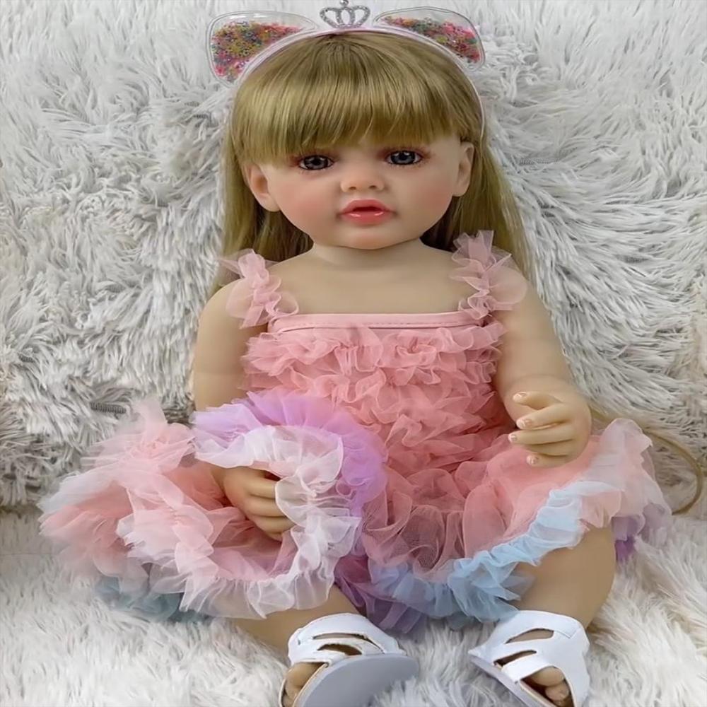 Muñeca Reborn De Cabello Largo Rubia img #1