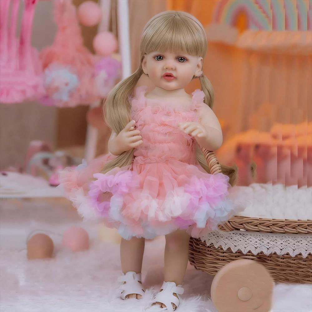 Muñeca Reborn De Cabello Largo Rubia img #5