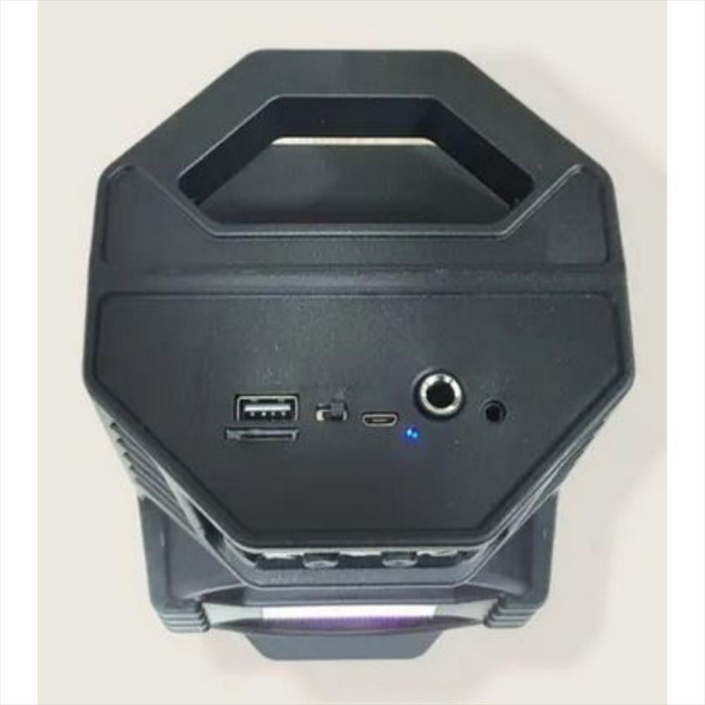 Parlante Bluetooth Recargable Aux Con Entrada Micrófono Led img #3