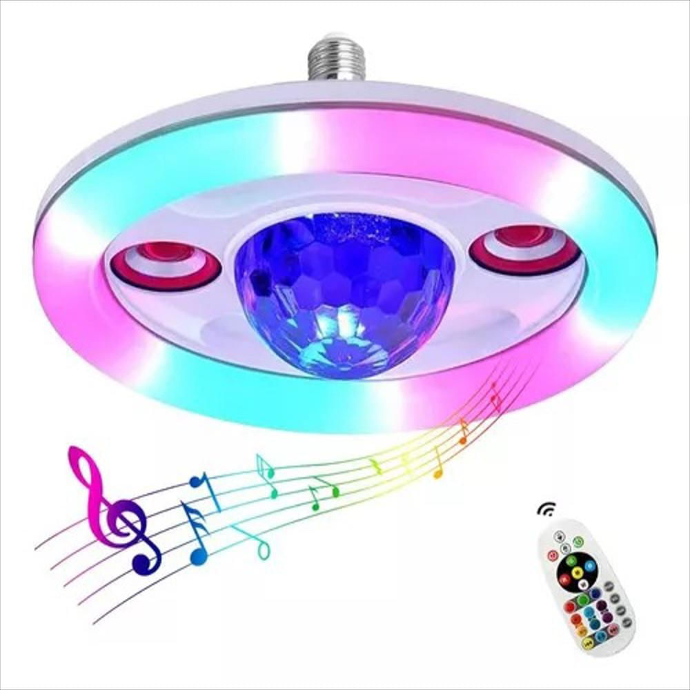 Parlante Bombillos Discoteca Bluetooth Con Control 36W img #1