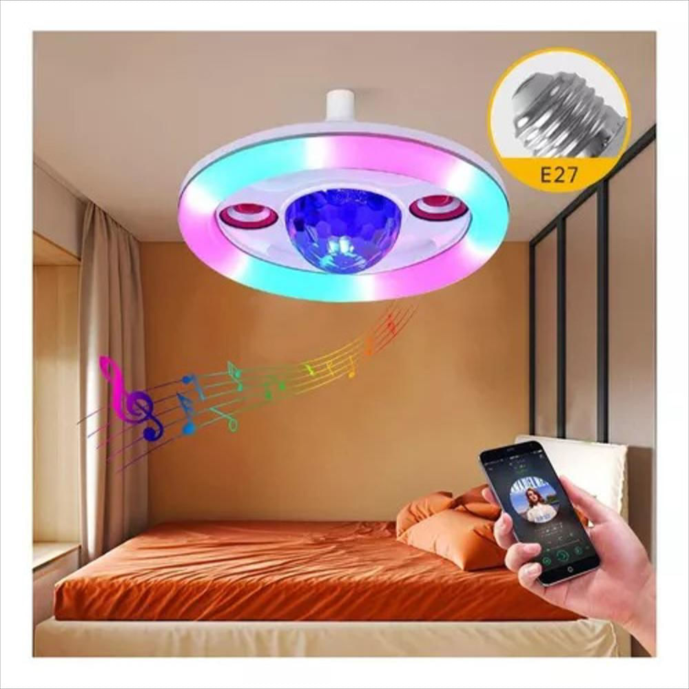Parlante Bombillos Discoteca Bluetooth Con Control 36W img #2