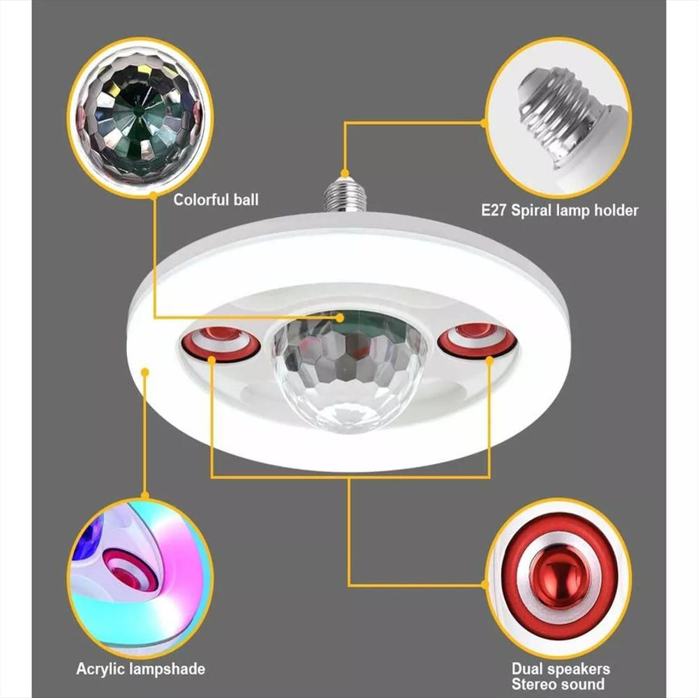 Parlante Bombillos Discoteca Bluetooth Con Control 36W img #5
