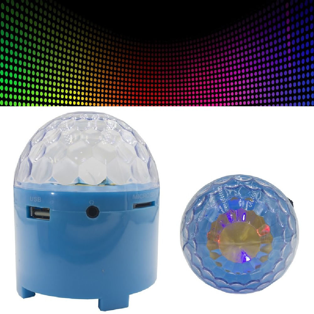 Parlante Recargable Radio Fm Usb Micro Sd Celular Azul img #2