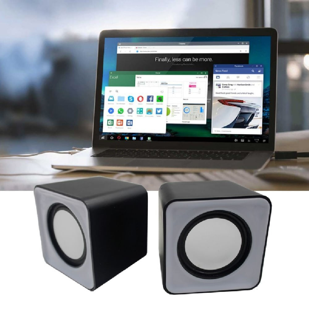 Parlantes Mini Portatiles Computadores Celular Blanco img #1