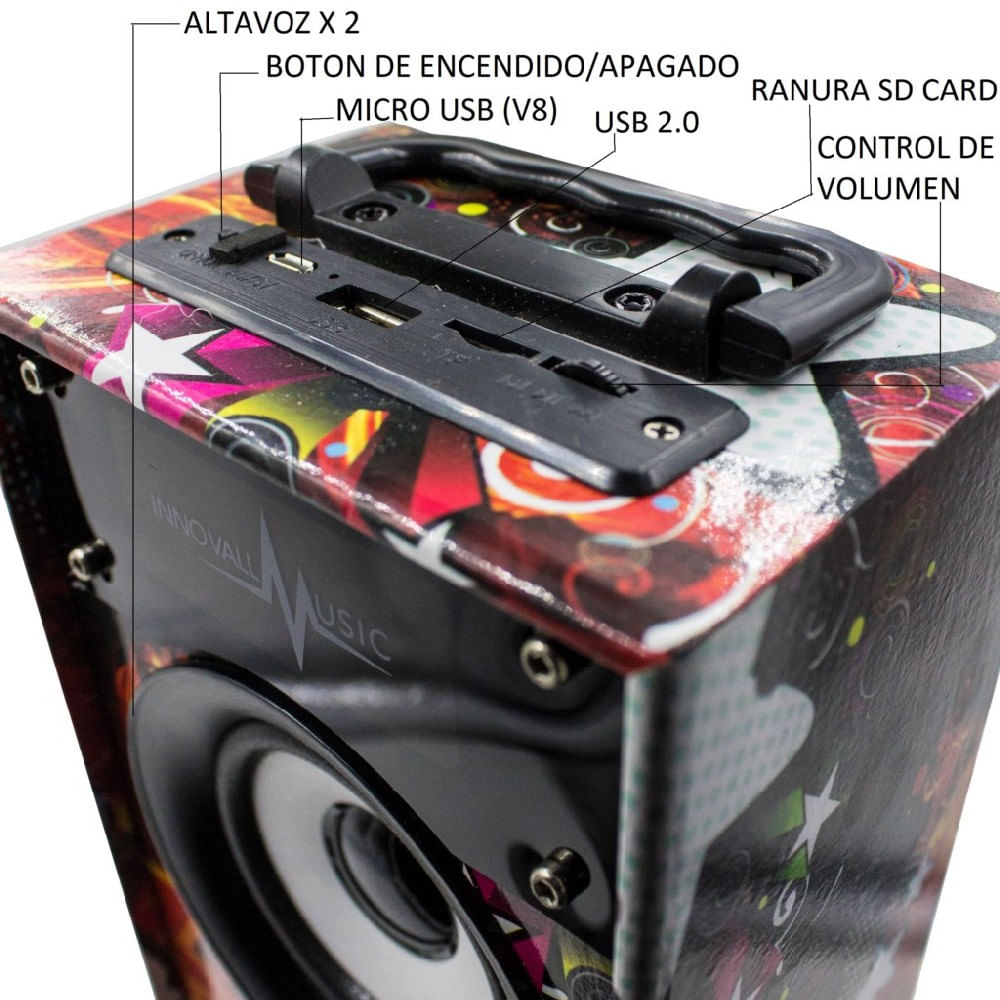 Parlante Bluetooth Recargable 10W Modelo 7 img #5
