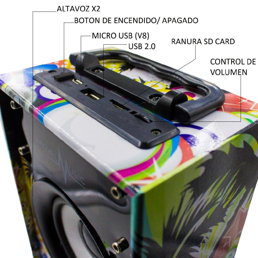 Parlante Bluetooth Recargable 10W Modelo 1 img #5