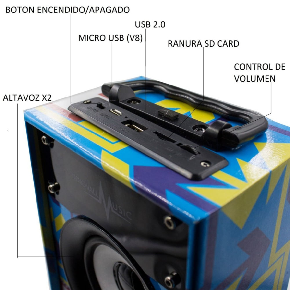 Parlante Bluetooth Recargable 10W Modelo 2 img #5