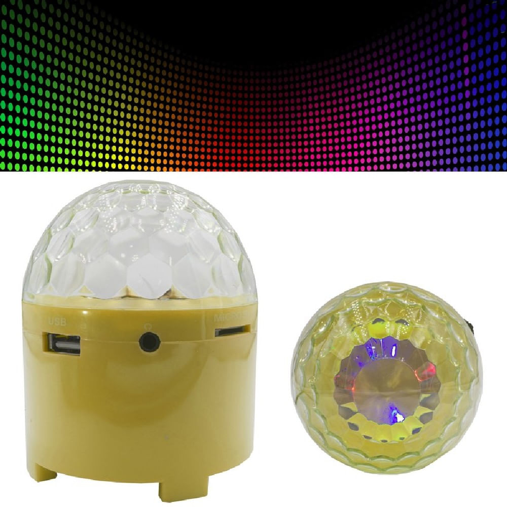 Parlante Recargable Radio Fm Usb Micro Sd Celular Amarillo img #2