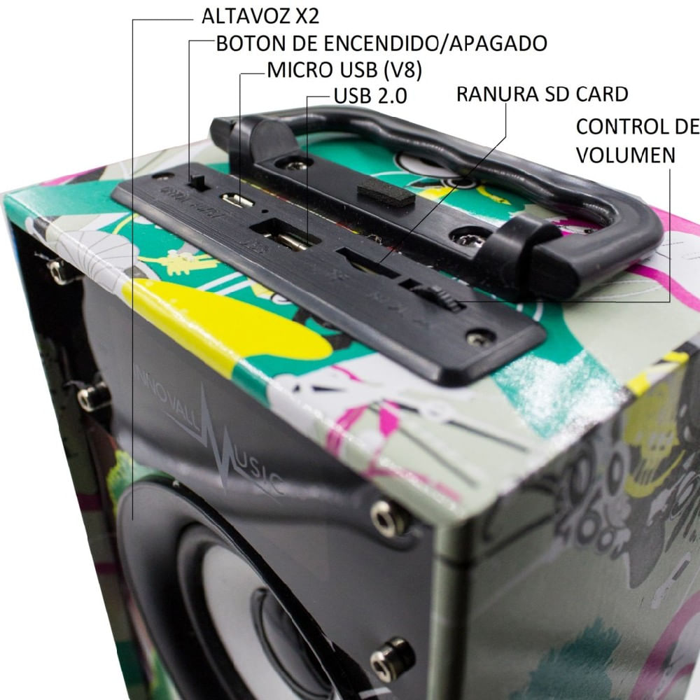 Parlante Bluetooth Recargable 10W Modelo 3 img #5