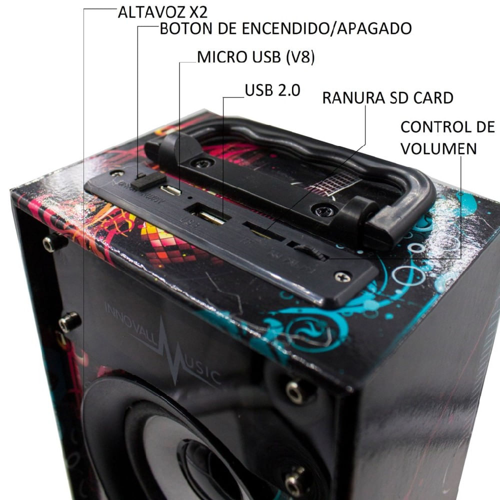 Parlante Bluetooth Recargable 10W Modelo 5 img #5