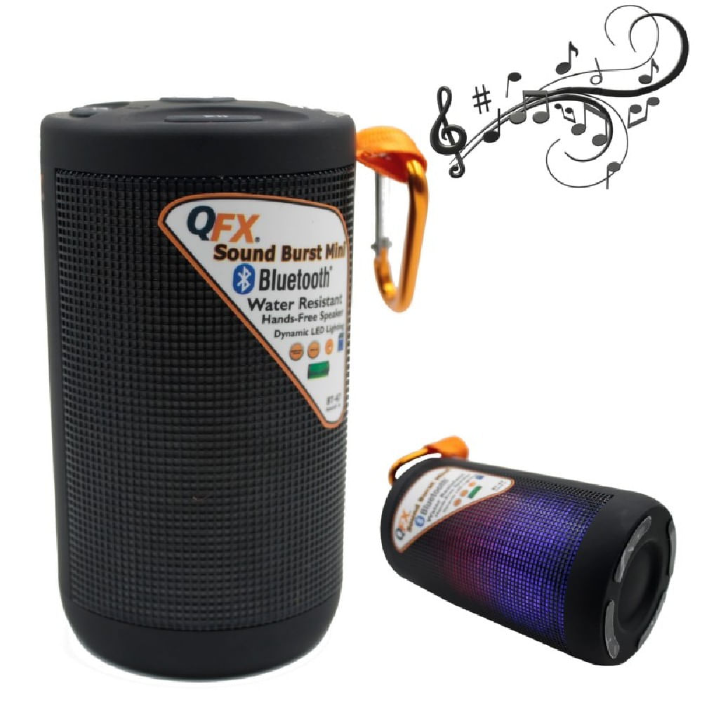 Parlante Led Impermeable Bluetooth Recargable Negro img #1
