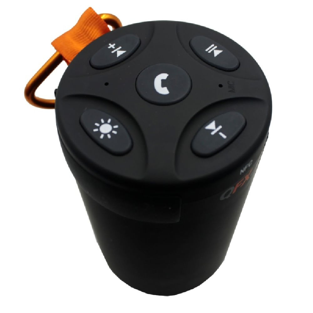 Parlante Led Impermeable Bluetooth Recargable Negro img #3