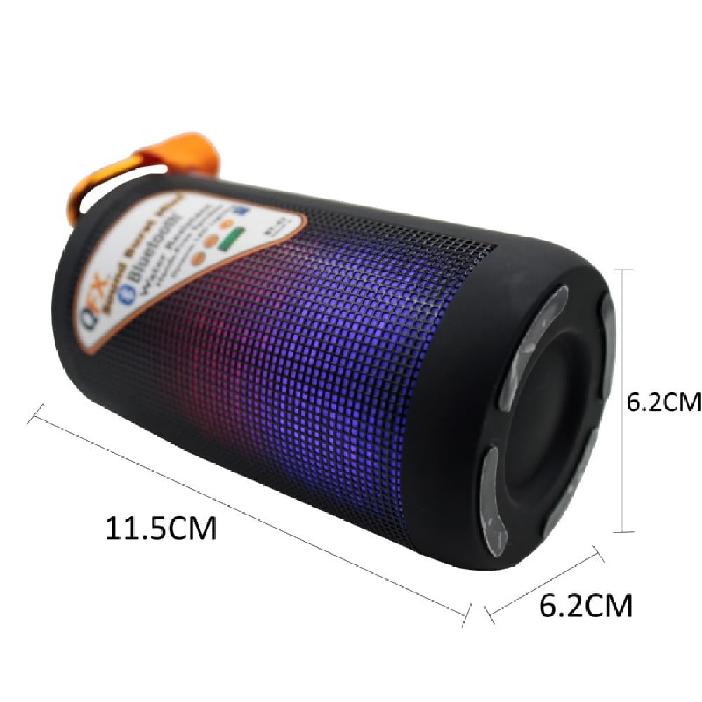 Parlante Led Impermeable Bluetooth Recargable Negro img #5