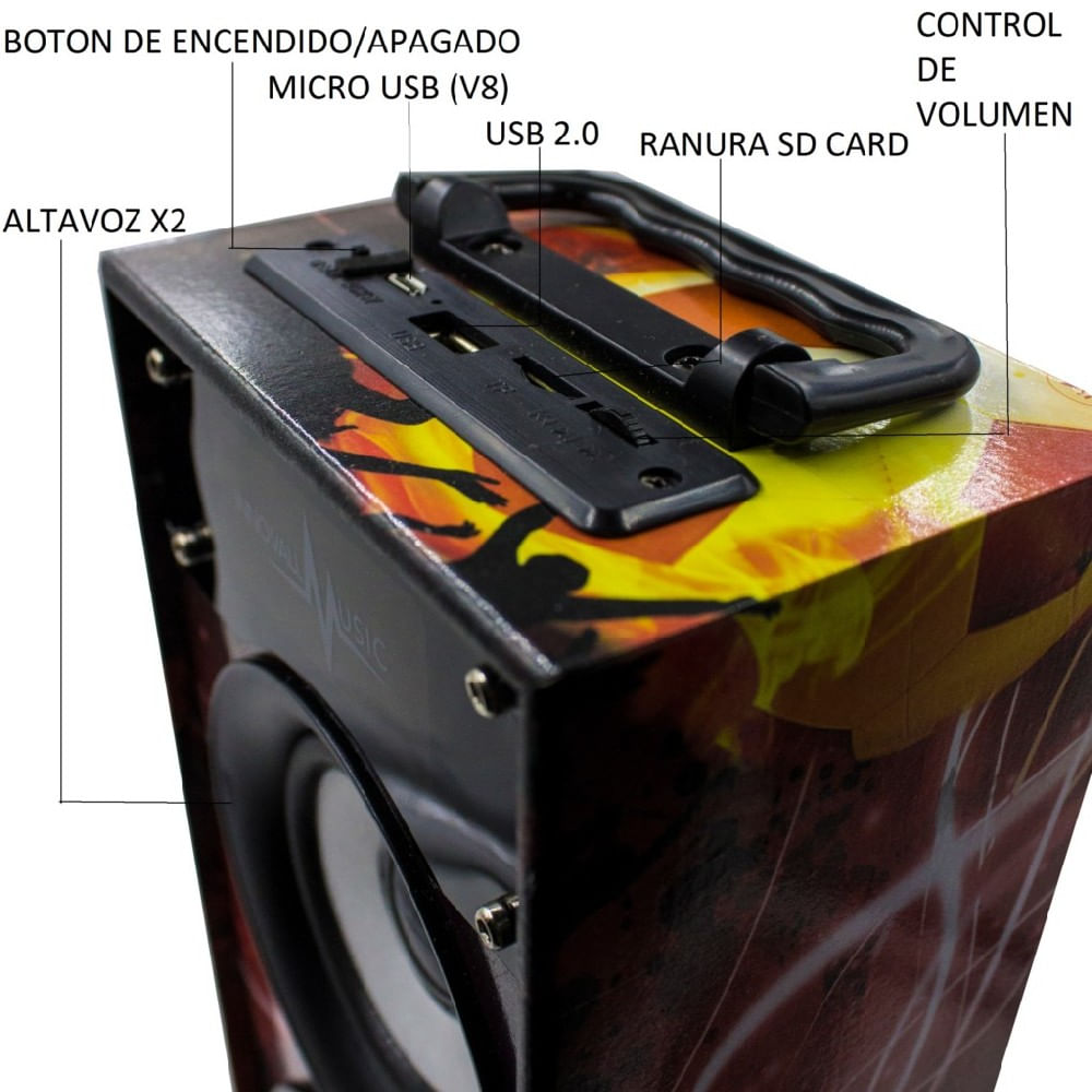 Parlante Bluetooth Recargable 10W Modelo 4 img #5