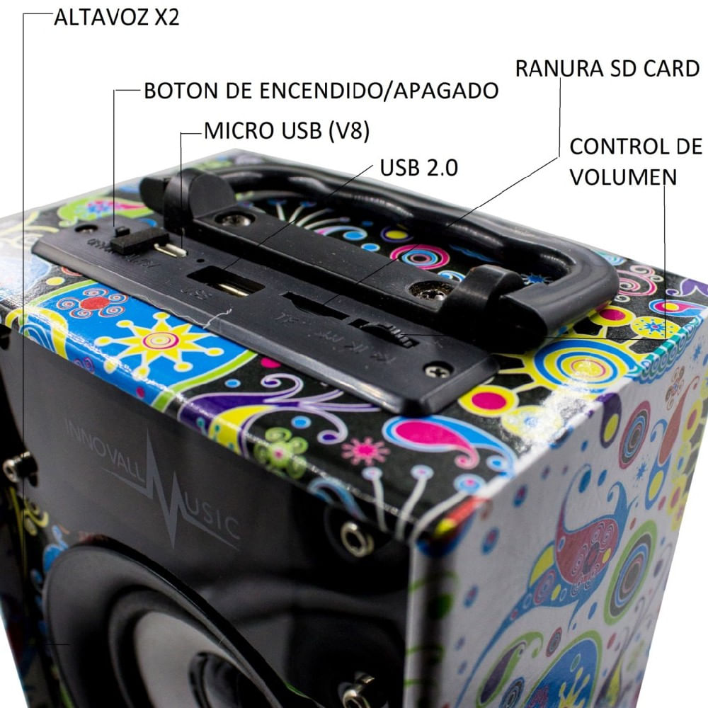 Parlante Bluetooth Recargable 10W Modelo 6 img #5