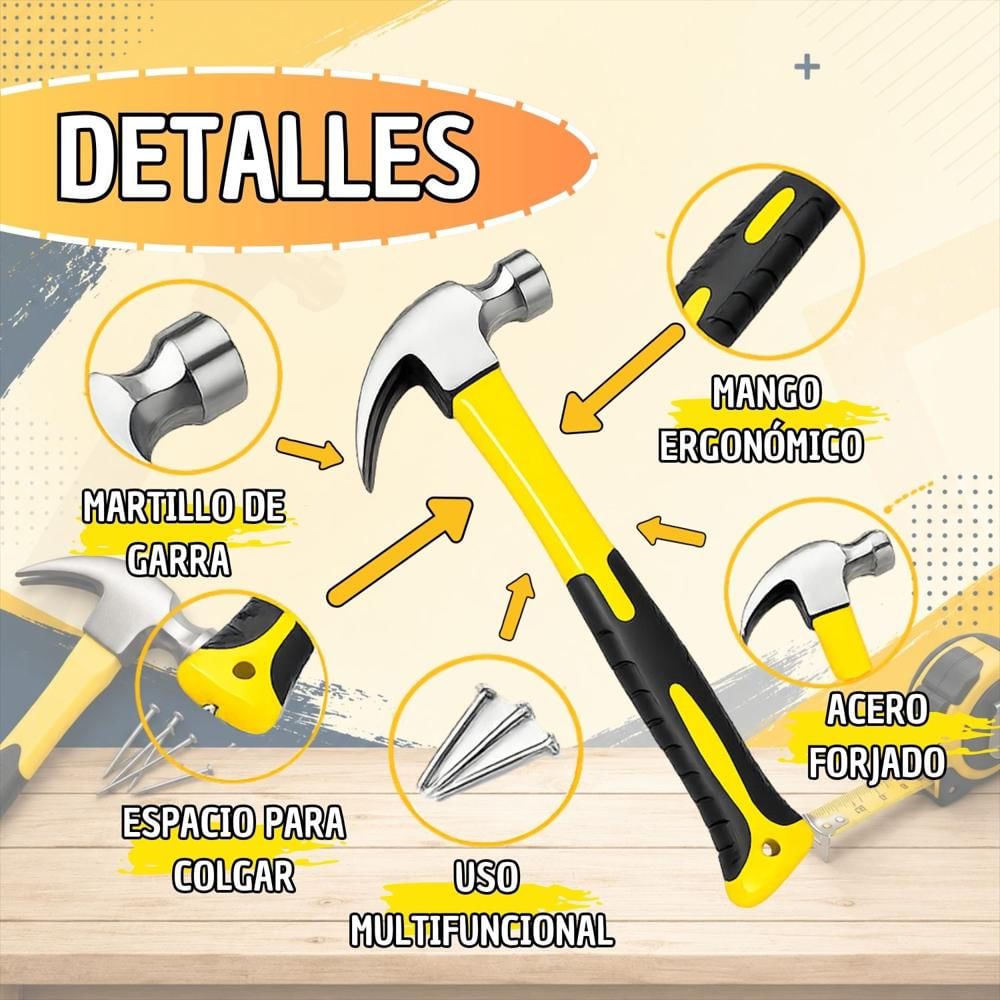 Martillo De Uña Profesional Con Mango Ergonómico img #4