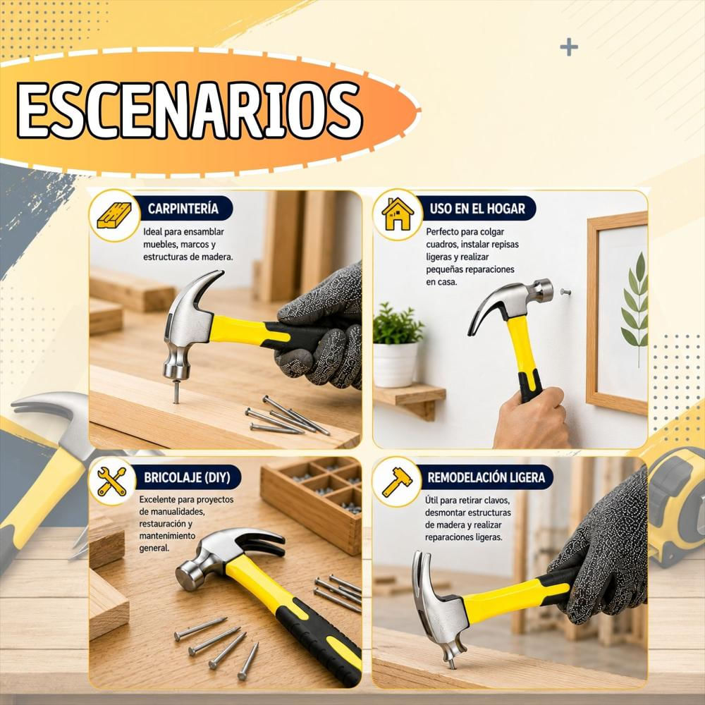Martillo De Uña Profesional Con Mango Ergonómico img #5