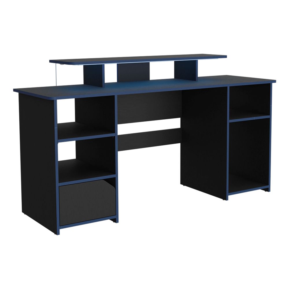 Escritorio Gamer Keria 88 X 157  Wengue Azul RTA ELW 9613 img #5