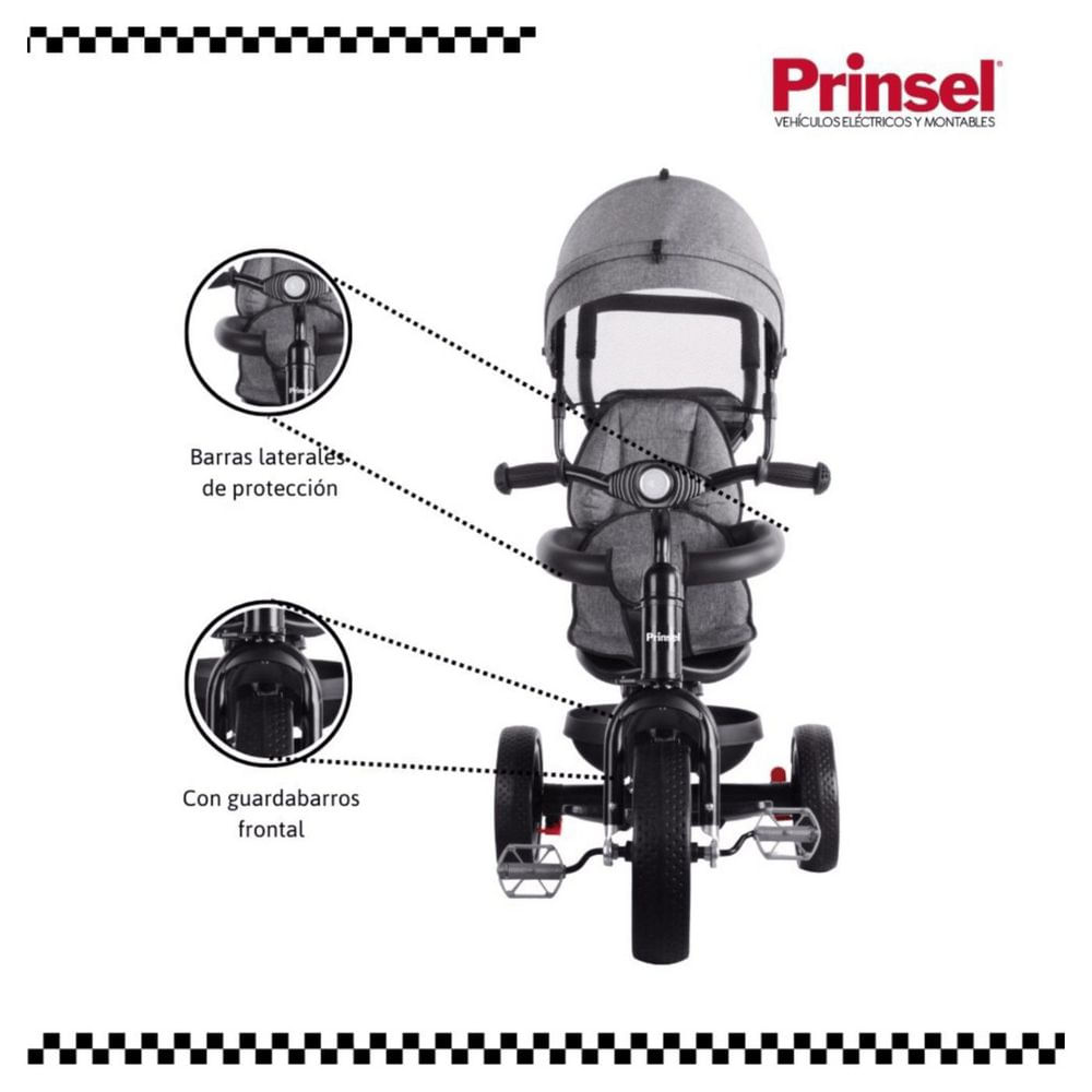 Trcicilo Para Niños  Sun Gira 360 Grados Gris PRINSEL img #3