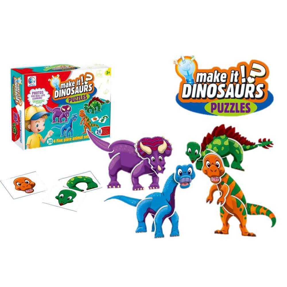 Juego De Mesa  ROMPECABEZA FIGURA DINOSAURIOS CAJA PLASTICOS ASOCIADOS img #1