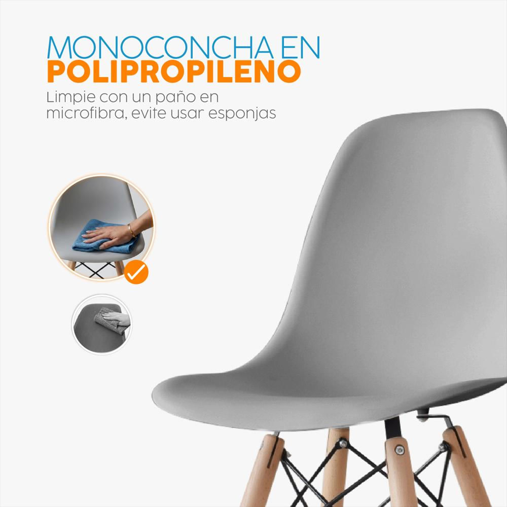 Banco De Bar Eco Eames Gris Bonno img #3