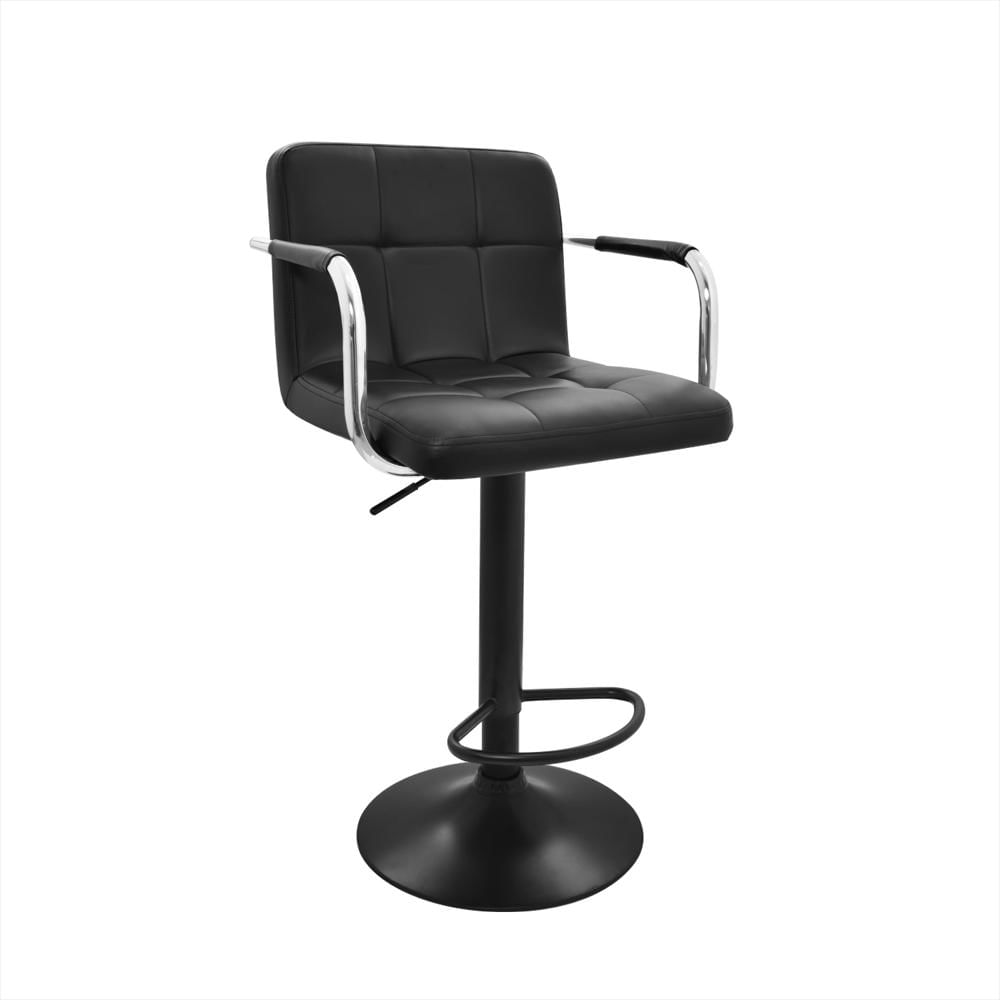 Banco De Bar Regulable Con Brazos Nill Negro Bonno img #1