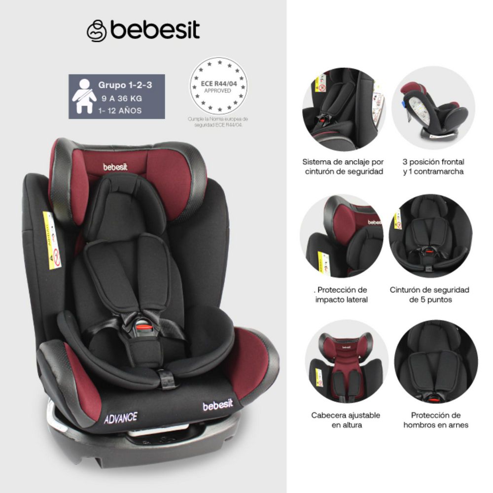 Silla para carro bebé Advanced Grupo 0IIIIII BEBESIT img #1