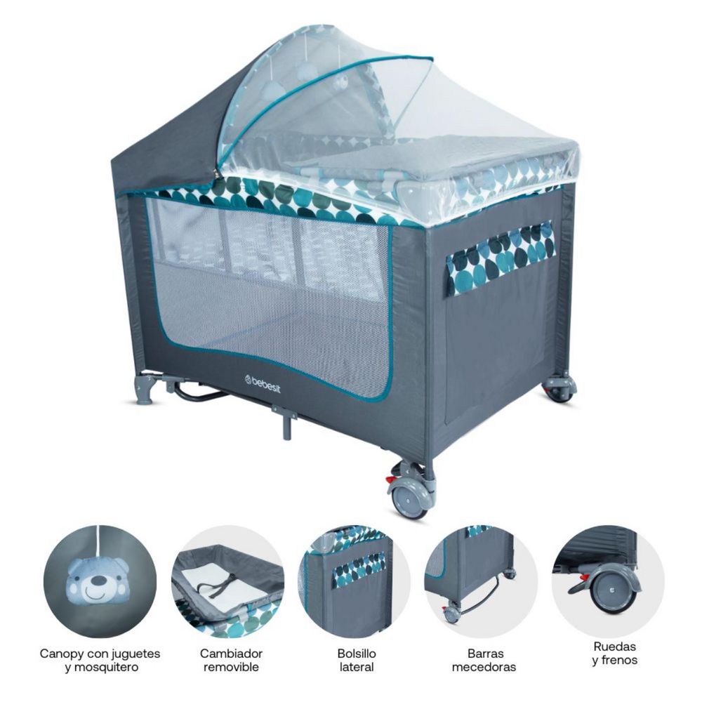 Cuna Corral Bebe Magic Con Mosquitero BEBESIT img #1